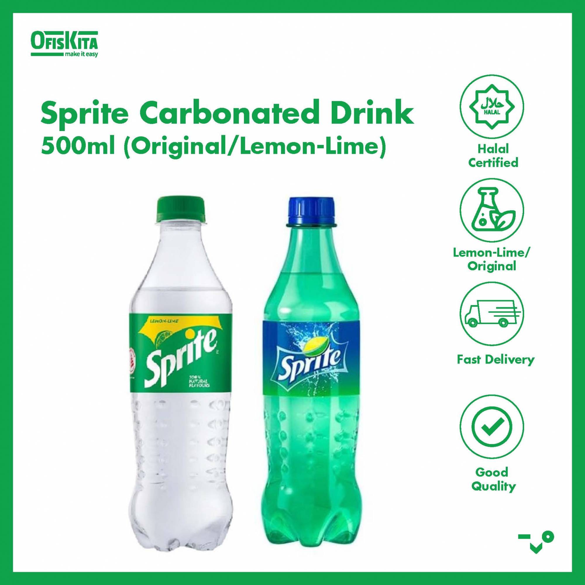 Ofiskita Sprite Carbonated Drink 500ml (Original/LemonLime)